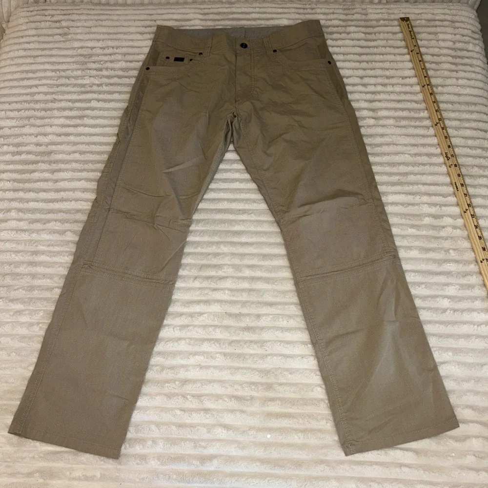 Kuhl Radikl Pants Khaki Tan Hiking Outdoor Hybrid Utility Pants Mens Size 34x30